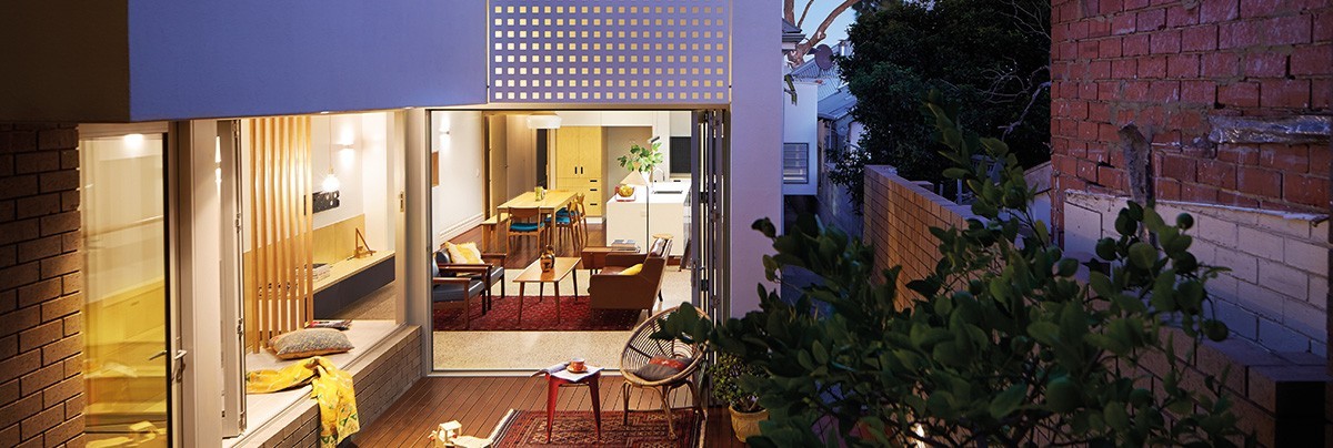 A lightening living room with an outdoor flow