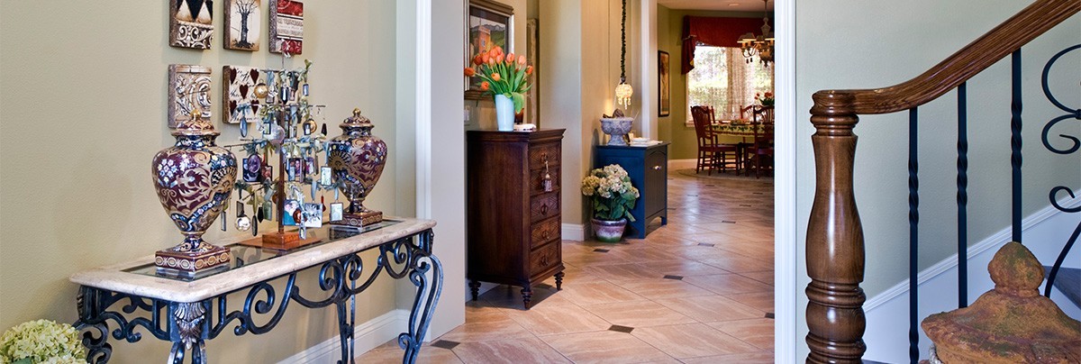 arty home entrance way