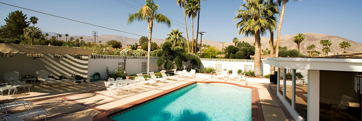 Palm springs patio and pool