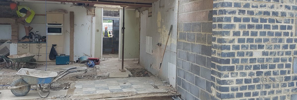 Renovation construction site