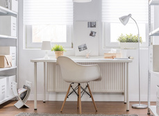 Home office by window