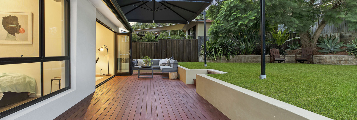 Landscaped backyard in Terrigal