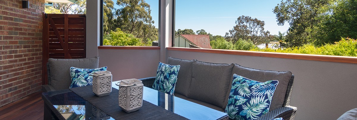 An upgrading outdoor space with chairs and table