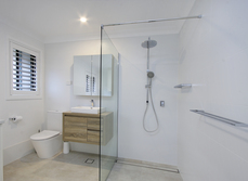 Renovated modern home laundry