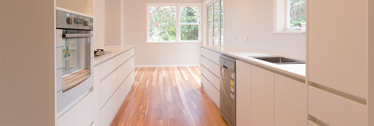 panoramic shot of new windsor renovated kitchen by Refresh