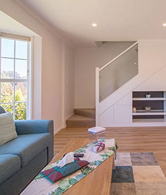 A new living room with timber floor