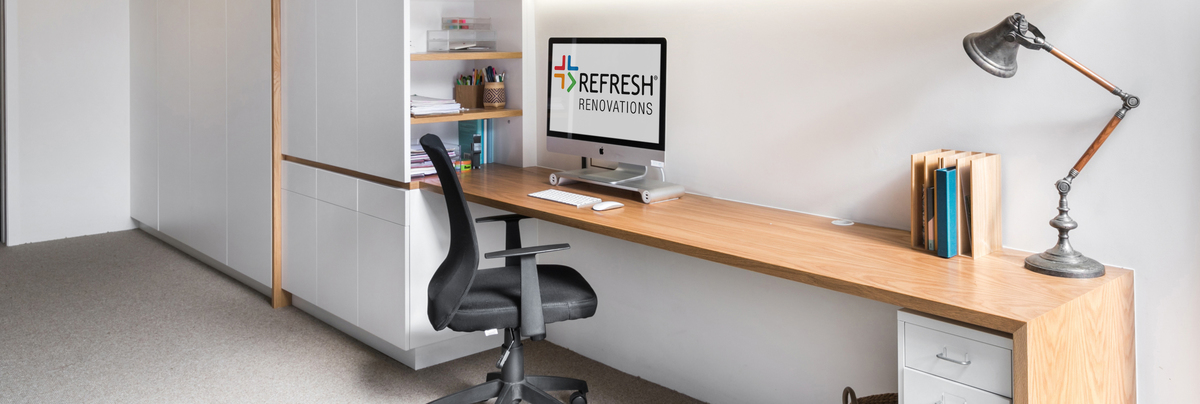 garage conversion to office study area