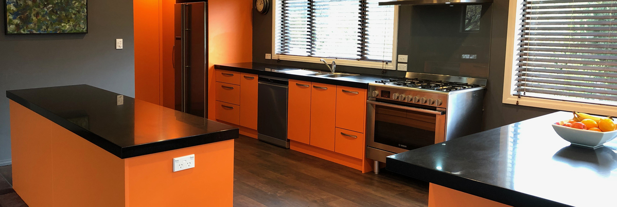 Modern orange kitchen