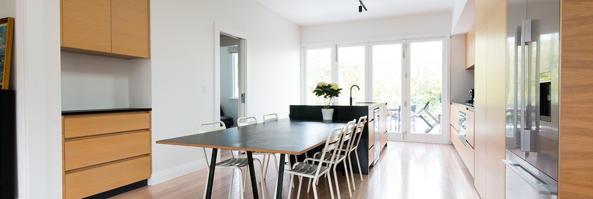 An open plan kitchen
