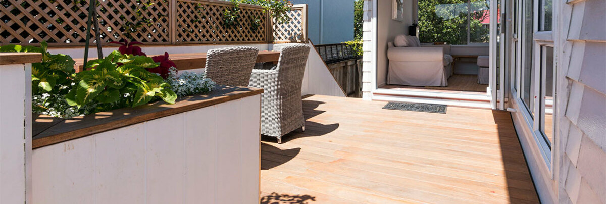 New deck with planting