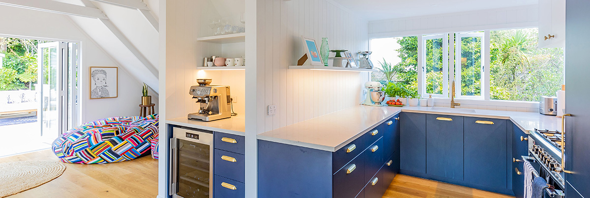 An extensive interior renovation and new second-storey deck have transformed this 1970s property into a tastefully modern retreat.
