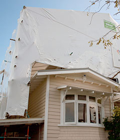 Completed home renovation with second storey home addition.