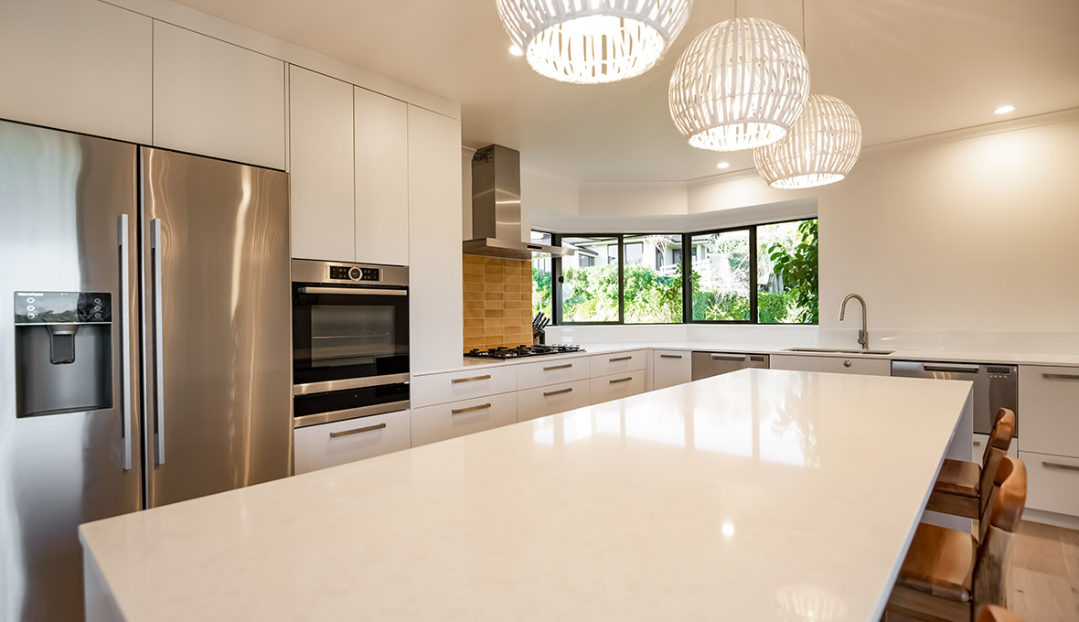 Maximising sunlight kitchen renovation in Havelock North by Sophia at Refresh Renovations