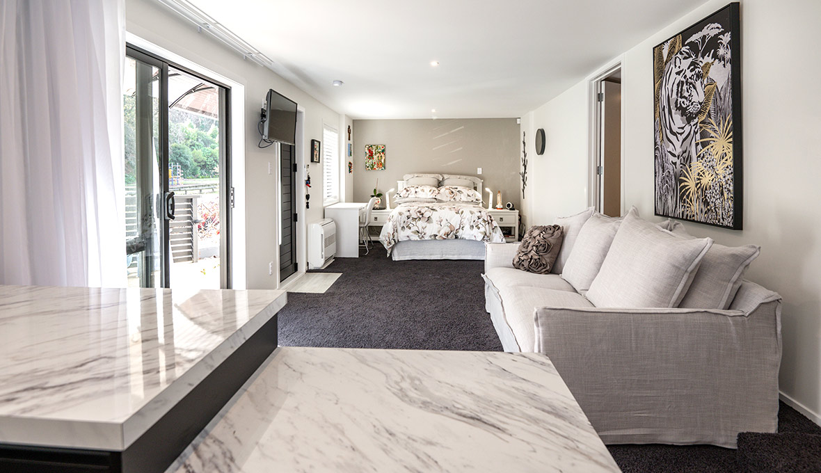 Basement renovation into a self-contained apartment in Napier by Sophia at Refresh Renovations