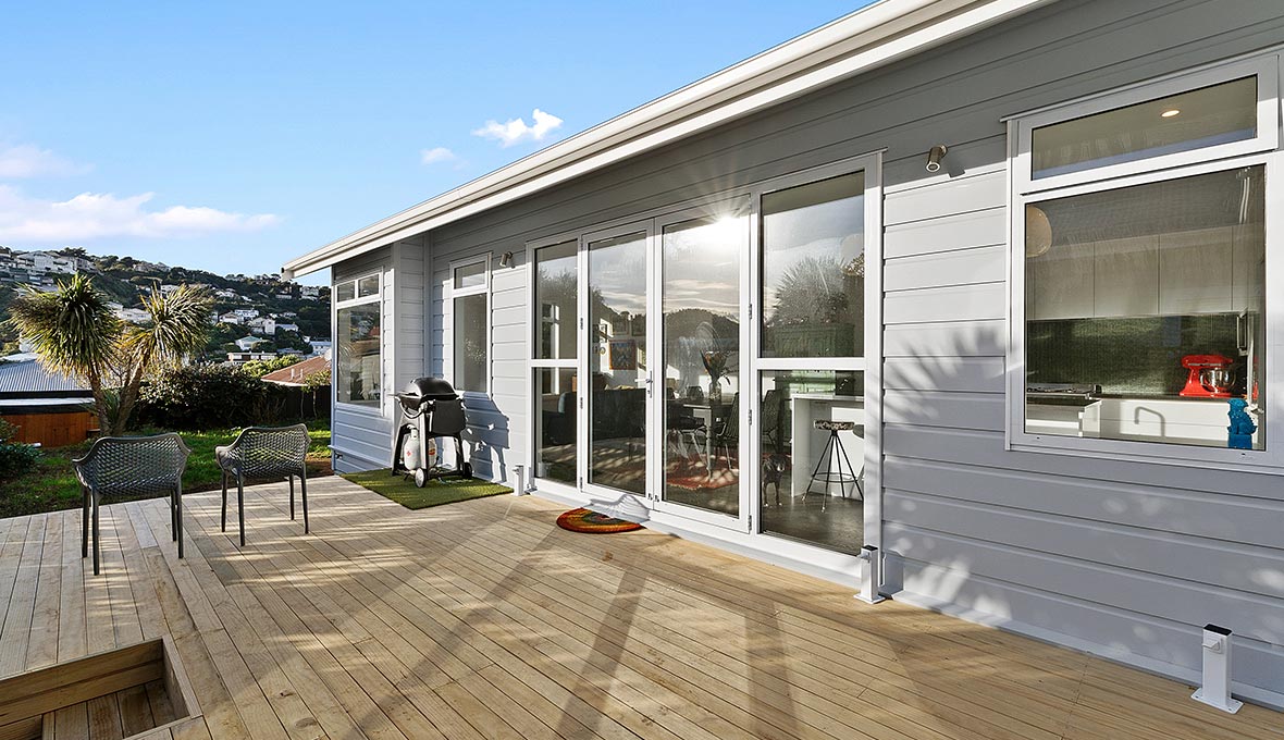 Exterior of a house extension