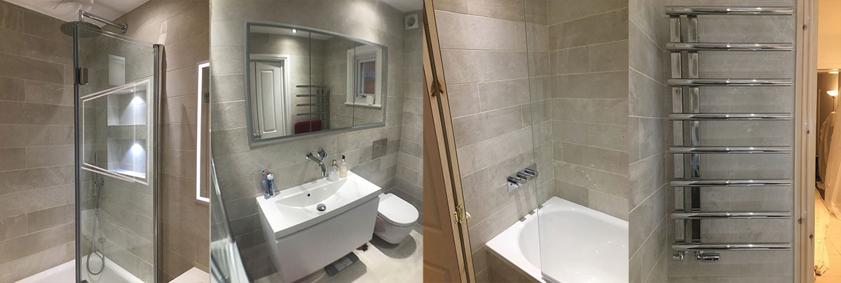 Renovation specialist Asif Hameed transformed this dated Colliers Wood bathroom to a modern aesthetic beauty.