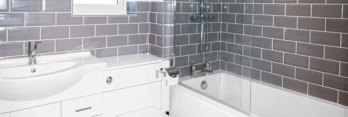 Renovating 2 Bathrooms and a Cloakroom in Arnold, Nottingham with contemporary furniture and fixtures, tiles, a fresh coat of paint, and more