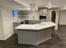 Remodelling this basement has completely renewed its tired interiors, transforming it into a contemporary dream for entertaining.