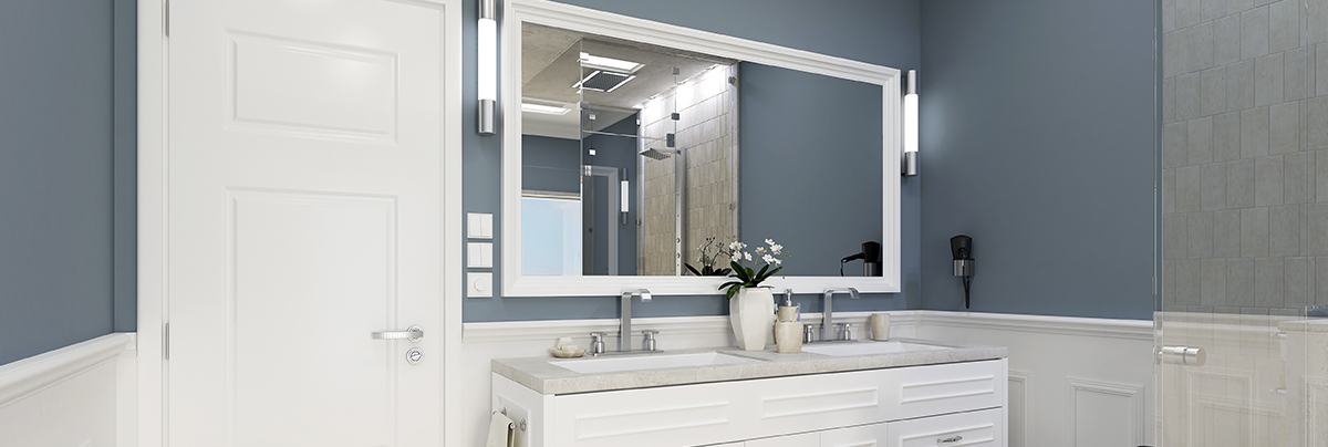 Mid-range bathroom renovation with simple taps and a bath.