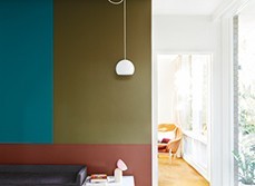 Wall painted in retromix colour combination from Dulux