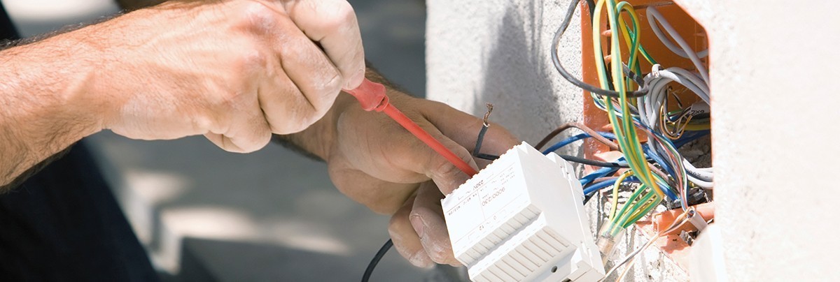 Certified electrician wiring new outlets.