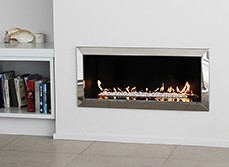 Modern electric fireplace in the common area