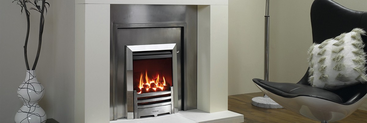 Modern electric fireplace in the common area