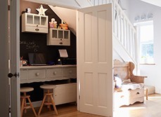 Storage underneath sofa-bed