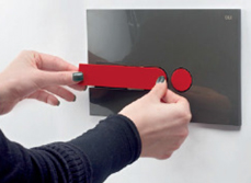 Dual flush plate by Robertson Bathware