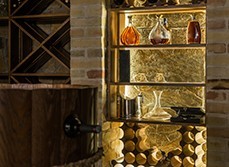 Large wine rack for an underground wine cellar