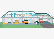 Diagram of home showing Balanced Ventilation System.