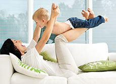 Family enjoying their home ventilation system