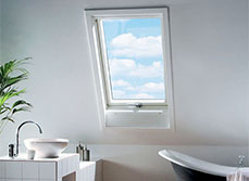 HomeTech FAKRO Skylights providing natural light into a living room