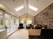 ceiling with skylights