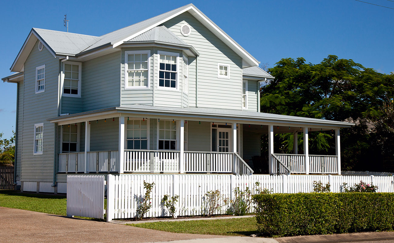 Timber weatherboard cladding on Australian home
