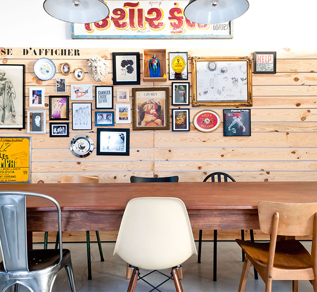 Converted commercial space into residential dining area 