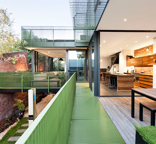 Outdoor balcony and yard home conversion 