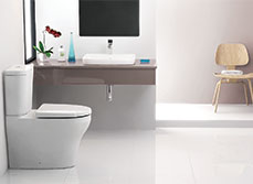 stylish bathroom designed to be accessible for aged and disabled people