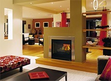 Living room electric fireplace
