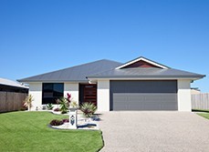 A house with dark grey roof