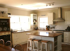 modern kitchen renovation with chef cooktop