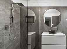 bathroom with marble floor