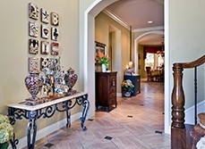 arty home entrance way