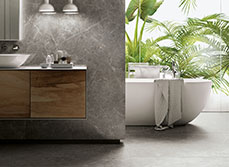 panoramic image of tiled bathroom