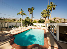 Palm springs patio and pool