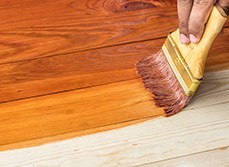 A panting wooden floor