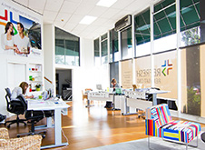 Refresh Renovations, home renovation specialists, open-plan office with two renovation consultants at their desks.