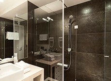 Black tiled shower option