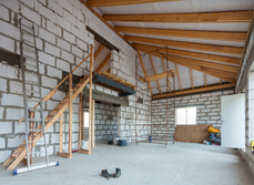 A large extension using lots of timber as part of the structure
