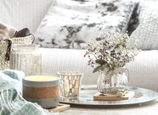 Country cottage chic interiors for a home.